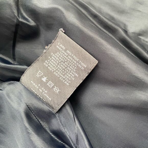 Vince Camuto Womens Puffer Down Hooded Coat Navy Blue Double Zip Pockets - Picture 15 of 16